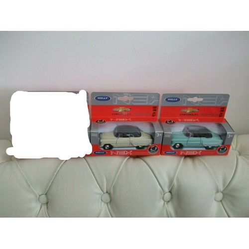 Chevrolet 1953 Bel Air - Lot De 2 Miniatures Voitures En Métal Welly (1:43)