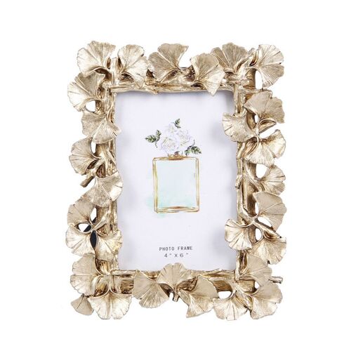 Cadre Photo Décoratif en Résine de 6 Pouces, Vintage, Ginkgo, Cuir oral elu, Cadres Modernes, Cadeau de Mariage, Brittop, Stand, Ornements