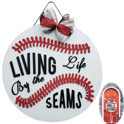Plaque de Baseball en Bois, Décoration de Porte, Art de la Vie Vivante, Passage à la Mode