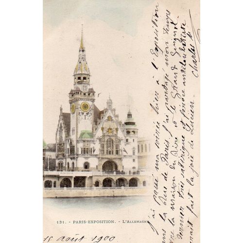 Carte Postale Ancienne N° 131 - Theme Exposition De Paris 1900 - L' Allemagne - Ecrite Le 15 Aout 1900 - Timbre - Obliterations