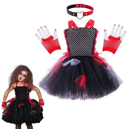Costumes De Vampire Pour Halloween, Cosplay, Ensemble De Vêtements Pour Enfants, Avec Col Et Gants Fantaisie