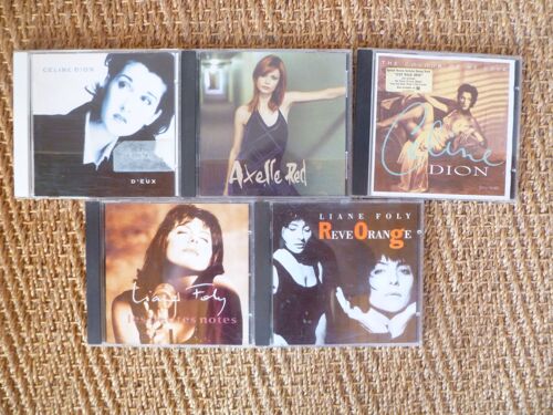 5 Cd Chanteuses : Celine Dion , Axelle Red , Liane Foly
