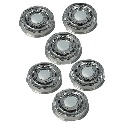 vhbw 6x Têtes de rasoir de remplacement compatible avec Philips S9000, S9021, S9031, S9041, S9111, S9112 rasoir électrique, argenté