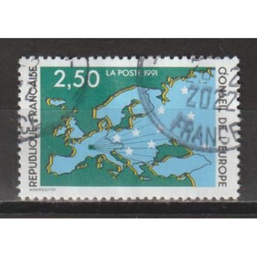 France, 1991, Timbres De Service, Conseil De L'europe, N°106, Oblitéré.