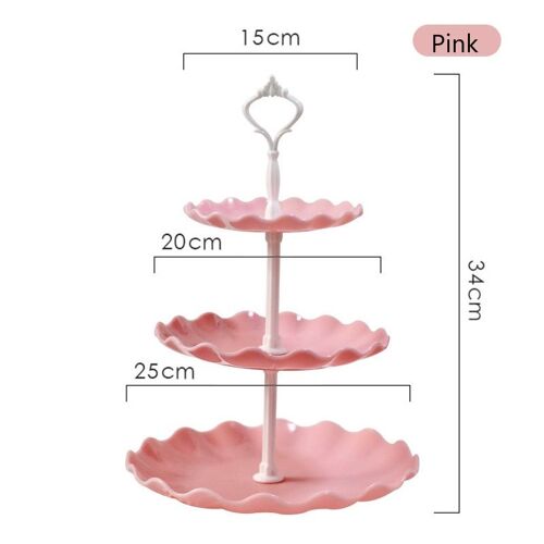 Plateau De Présentation De Buffet De Fête À 3 Couches, Plateaux De Collation, Plateau De Strass, Plateau De Bonbons, Tour D'affichage De Nourriture, Assiette De Fruits, Support À Gâteaux, Mariage Et A