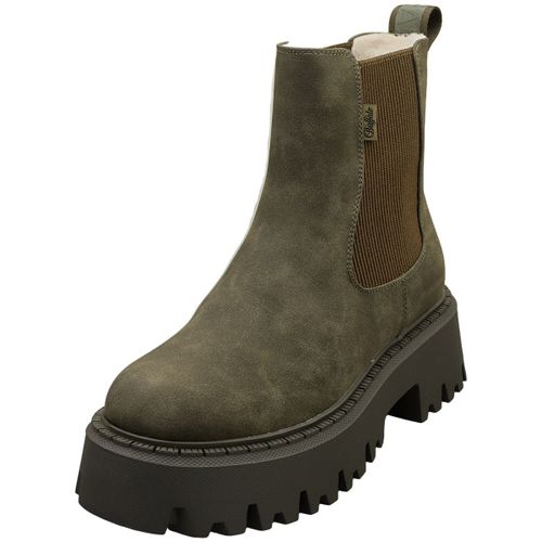 Buffalo Aspen Warm Vegan Chelsea Boots Femme Kaki