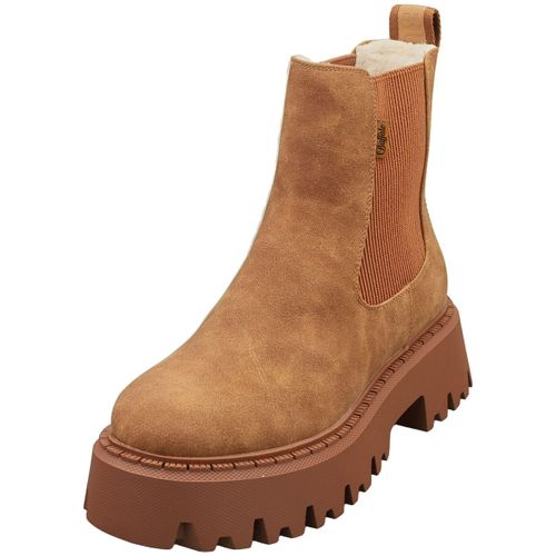 Buffalo Aspen Warm Vegan Chelsea Boots Cognac