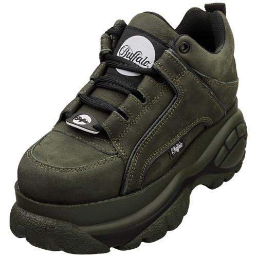 Chaussures Buffalo 1339s14 Bottines Plateforme Khaki Noir