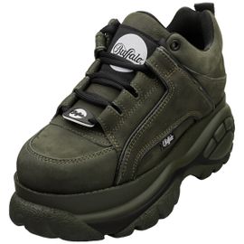 Chaussures Buffalo 1339s14 Bottines Plateforme Khaki Noir