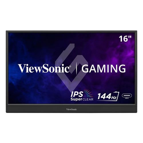 ViewSonic VX1654 - Écran LED - jeux - 16" (15.6" visualisable) - portable - 1920 x 1080 Full HD (1080p) @ 144 Hz - 250 cd/m² - 800:1 - 4.67 ms - Mini HDMI, 2xUSB-C - haut-parleurs