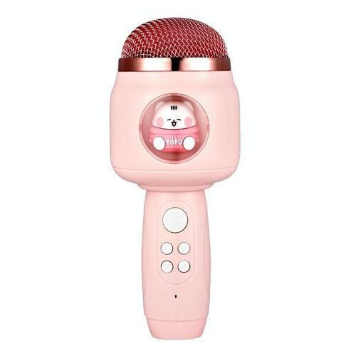Microphone Sans Fil Enfant Bluetooth Rose Effets Sonores Multiples Rose YONIS