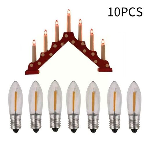 Ampoules De Remplacement De Bougies Led E10, Pour Chaînes Lumineuses 12v-23v Ac, Pour Salle De Bains, Cuisine, Lampes De Maison, Décoration, 10 Pièces, T7n2