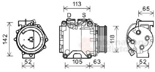 Compresseur, Climatisation Honda Accord Vii De 02/2003 À 05/2008