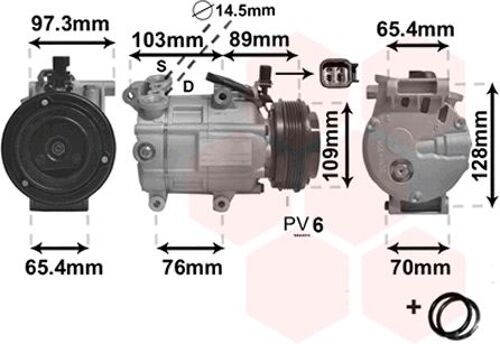 Compresseur, Climatisation Ford C-Max De 02/2007 À 09/2010