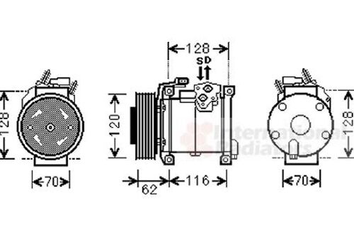 Compresseur, Climatisation Chrysler Voyager Iv De 08/2005 À 12/2008