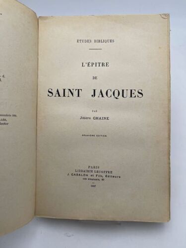 L'épitre De Saint Jacques