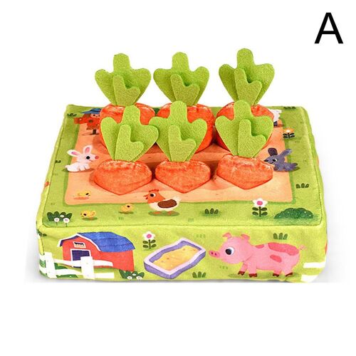 Tapis De Reniflage En Peluche Pour Chien, Jouet Innovant En Forme De Carotte Pour Animal De Compagnie, Radis De Champ Végétal En Peluche Interactif À N0v6