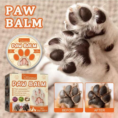 Baume En Forme De Pattes Pour Animaux De Compagnie, 50g, Ingrédients Naturels, Lotion Apaisante Pour Les Pieds Des Chiens, Chat, Chiot, Chaton, Sans Danger, F6t1