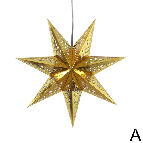 Lanterne de noël ajourée en forme d'étoile, 45cm, décoration de fenêtre, abat-jour suspendu en papier, lanterne R0o9