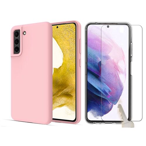 Coque Silicone Rose + Verre Trempe Pour Samsung Galaxy S22 5G Little Boutik®