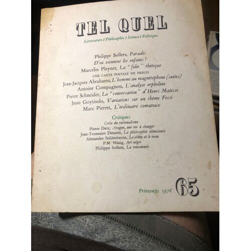 Tel Quel Numéro 65