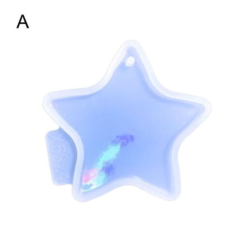 Moule De Boucles D'oreilles Holographiques Multi-Styles, En Résine, Léger Et Ombre, Pendentif En Forme D'étoile, De Lune, Moule En Silicone Pour Bijoux M H6c1