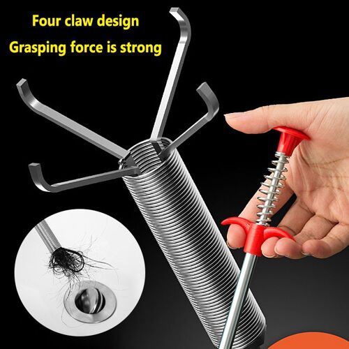 Outil de déblocage de Tube, tuyau de vidange, crochet de nettoyage de dragage, articles ménagers de cuisine pliables, Clip de dragage, outils de nettoyage de tuyaux