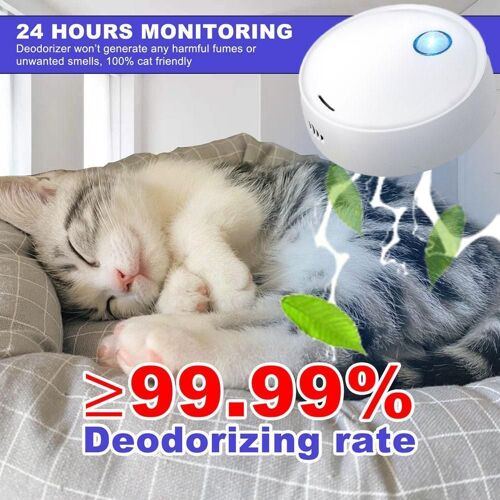 Purificateur d'odeurs pour boîte à litière S, désodorisant, toilettes pour chiens, nettoyeur d'air Rechargeable, désodorisation des animaux domestiques, 4000mah, T2m7