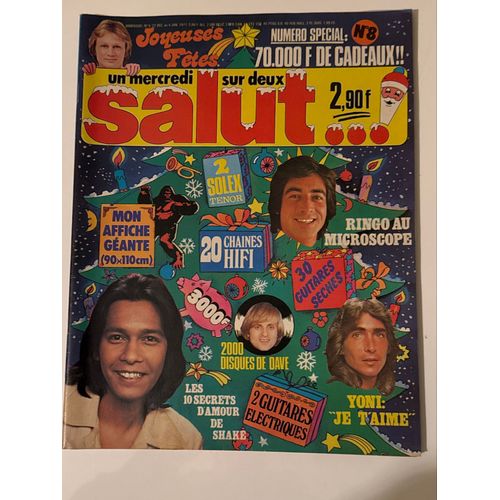 Revue Salut Numéro 8 Janvier 1977 Ringo Dave Claude François Yoni Neuf Et Complet 