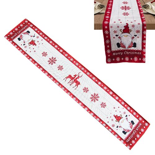 Chemin De Table De Noël Et De Vacances D'hiver, 70.8x13.7 Pouces, Chemin De Renne Flocon De Neige, Pour Fête Et Maison