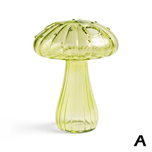 Vase en verre en forme de champignon, bouteille d'aromathérapie, fleur créative, décoration hydroponique Simple pour la maison, Table Q7W0
