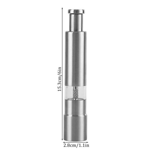 Ensemble De Moulin À Sel Et À Poivre En Acier Inoxydable, 1 Ou 2 Pièces, 1 Pouce, Manuel, Gadget De Cuisine