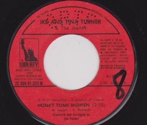 45 Sp - Ike And Tina Turner - Come Together 3/45 - Honky Tonk Women  3:10  Liberty  2c006-910333  