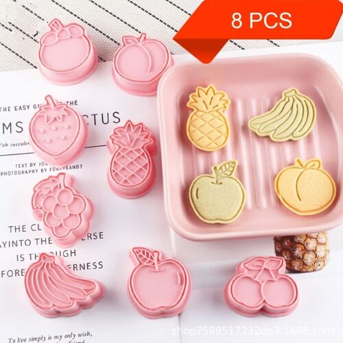 Ensemble De Mini Timbres À Biscuits En Forme De Fruit, 8 Pièces, Moule À Biscuits Fondant, Coupe-Biscuits Pour Pâtisserie, Bricolage, Cuisson De Gâteaux D0ld