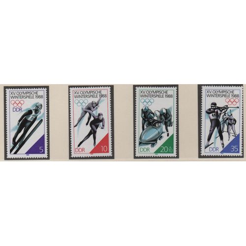 Allemagne De L'Est Timbres Jeux Olympiques De Calgary 1988