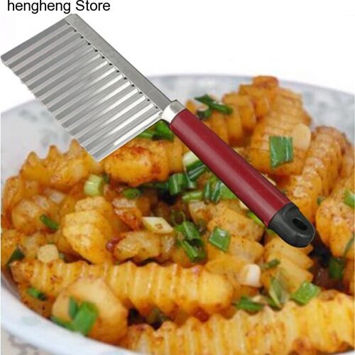 Coupe-Pommes De Terre En Acier Inoxydable, 1 Pièce, Coupe-Froissé, Outils De Cuisine À Domicile, Pour La Cuisson Des Légumes