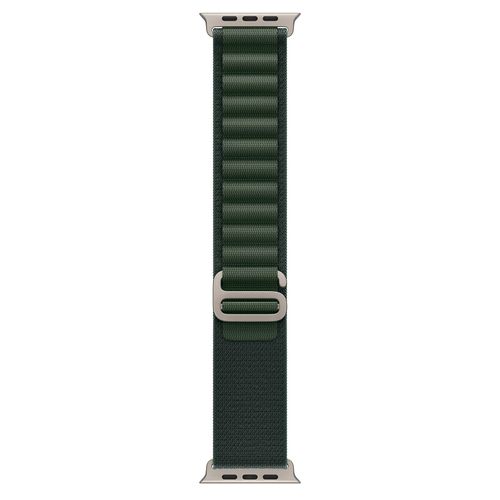Apple - Boucle Pour Montre Intelligente - 49 Mm, Finition Titane Naturel - Petit - Vert Foncé