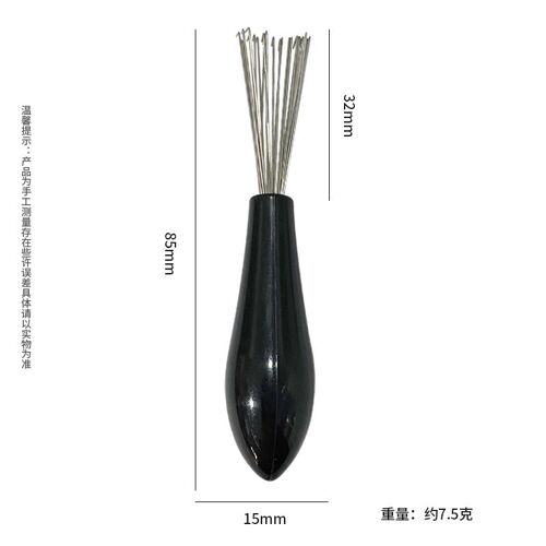Mini brosse à cheveux avec poignée enchevêtrée, 1 pièce, outil de nettoyage intégré, pour livres en plastique, pour salon de coiffure