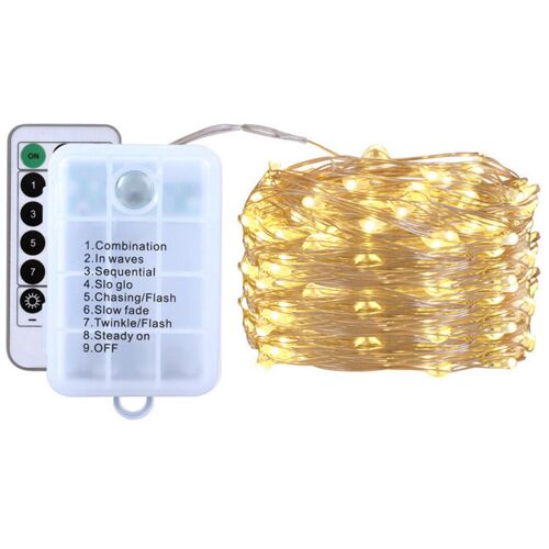 Guirlande lumineuse de noël à LED avec télécommande, pour décoration intérieure et extérieure