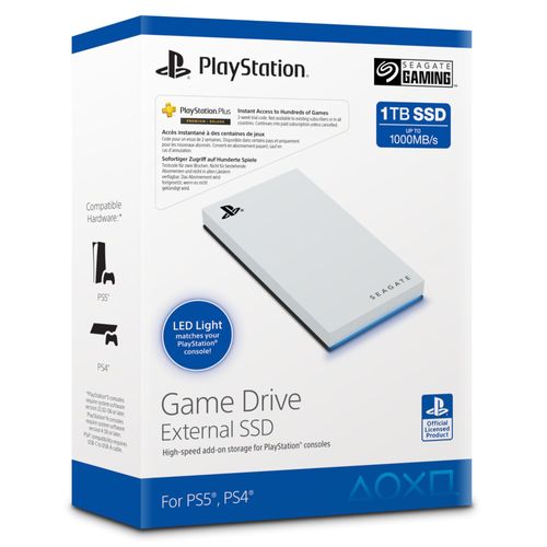 Seagate Game Drive for PlayStation STMH1000200 - SSD - 1 To - externe (portable) - USB 3.2 - blanc