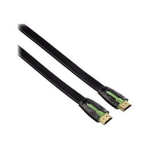 Hama "HQ" Flat HDMI Cable for Xbox 360 - Câble HDMI avec Ethernet - HDMI mâle pour HDMI mâle - 2 m - triple blindage - noir, vert - plat