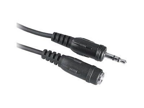 Hama - Câble audio - mini-phone stereo 3.5 mm mâle pour mini-phone stereo 3.5 mm femelle - 5 m - noir
