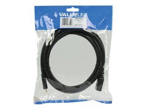 Valueline - Câble d'extension HDMI avec Ethernet - HDMI mâle pour HDMI femelle - 3 m - noir