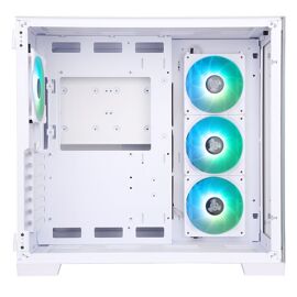 Boitier PC Moyen Tour ATX iTek Dark Cave RGB avec panneau vitré - Blanc