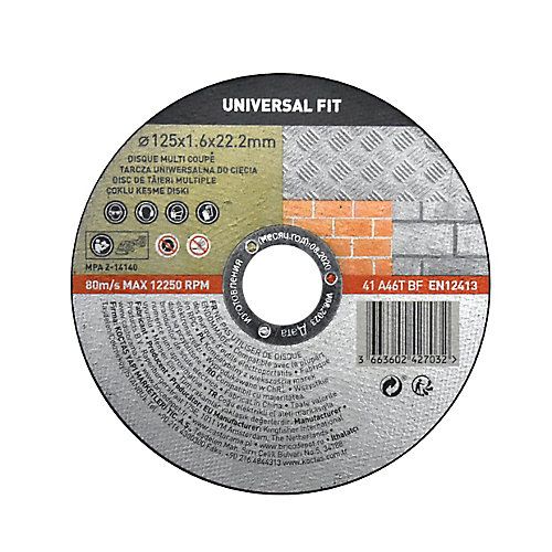 Disque de coupe multi 125x1 6x22 2 mm Universel fit