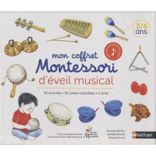 Mon Coffret Montessori D'éveil Musical - 30 Activités 16 Cartes Classifiées 1 Livret