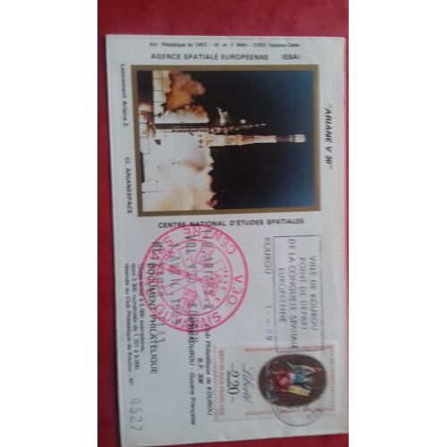 Vend Superbe Enveloppe Ariane 2 V30 Agence Spatiale 5000 Ex