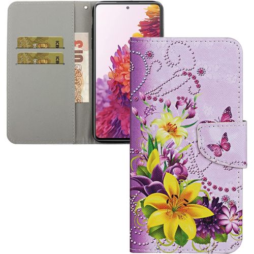 Coque Galaxy A54,Portefeuille Etui Housse Pour Samsung Galaxy A54 Coque Paillette Fleur Papillon Chat Pu Cuir Flip Wallet Couverture Pour Samsung Galaxy A54,Xc Yellow Flower