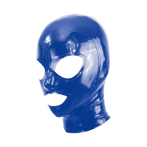 Cagoule & Masque Cagoule En Latex Texie Bleu Bdsmaster