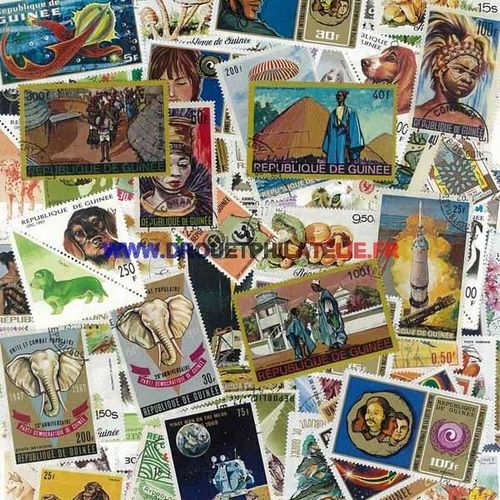 Guinee Francaise 300 Timbres Differents Obliteres